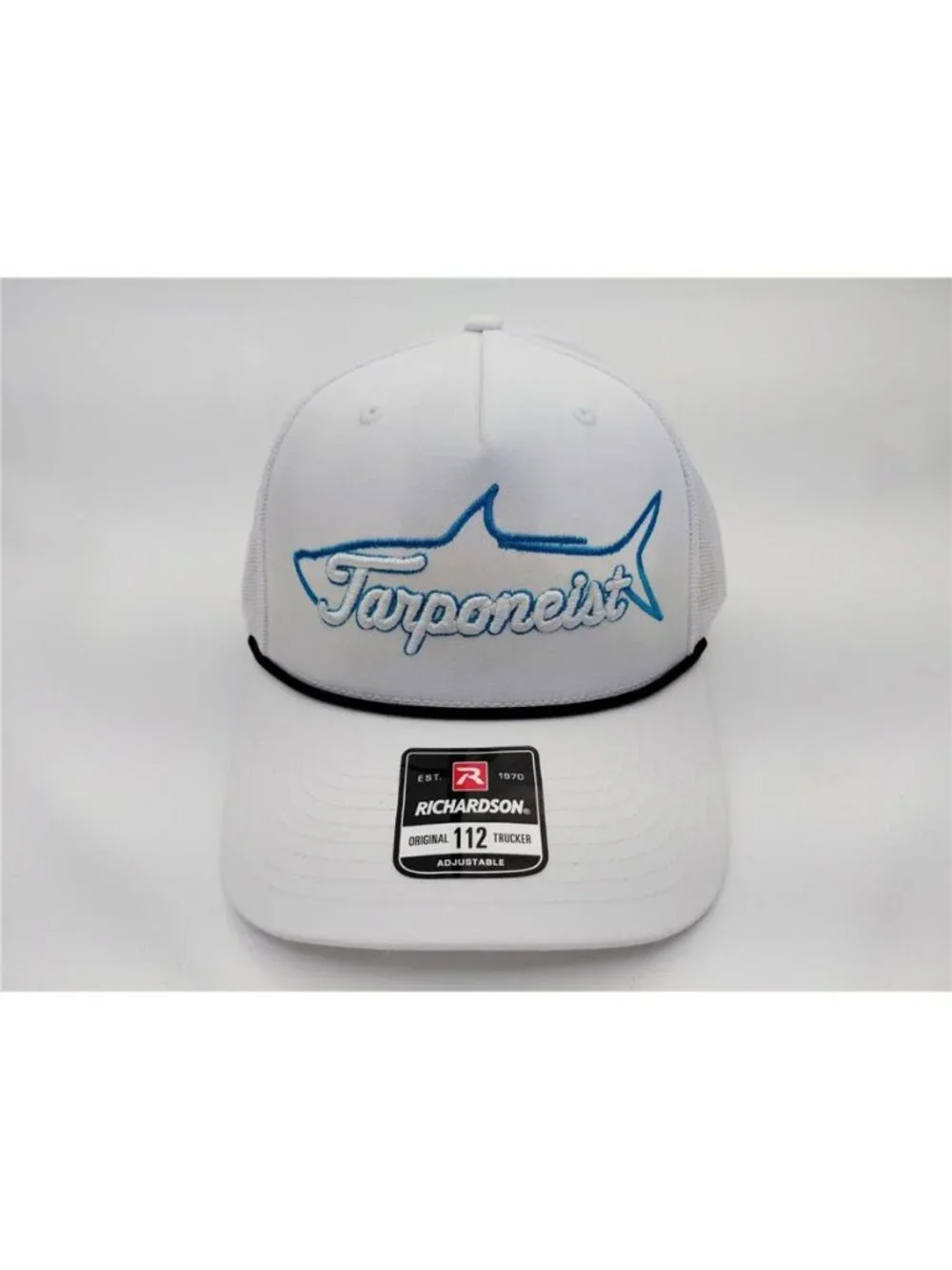 Retro Tarponeist Tarpon Embroidered White Richardson 112 Rope Trucker Hat Fishin